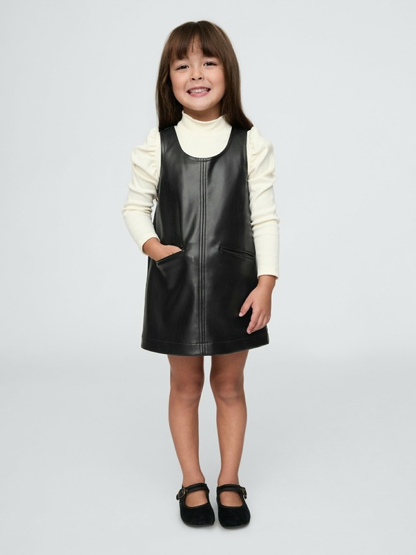 GAP Otroška usnjena obleka GAP