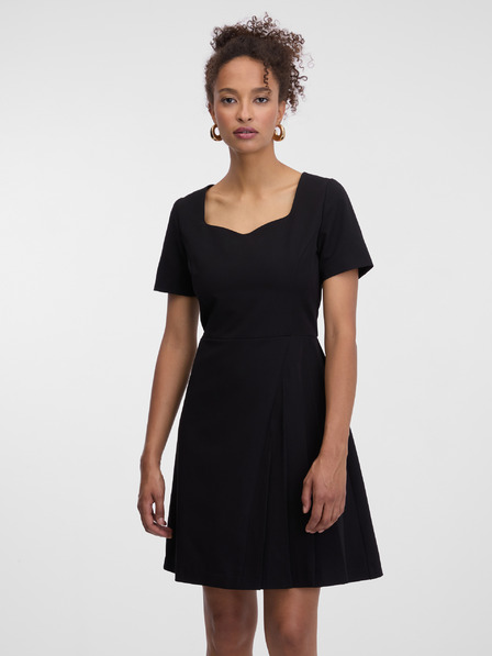 Orsay Črna ženska obleka do kolen ORSAY