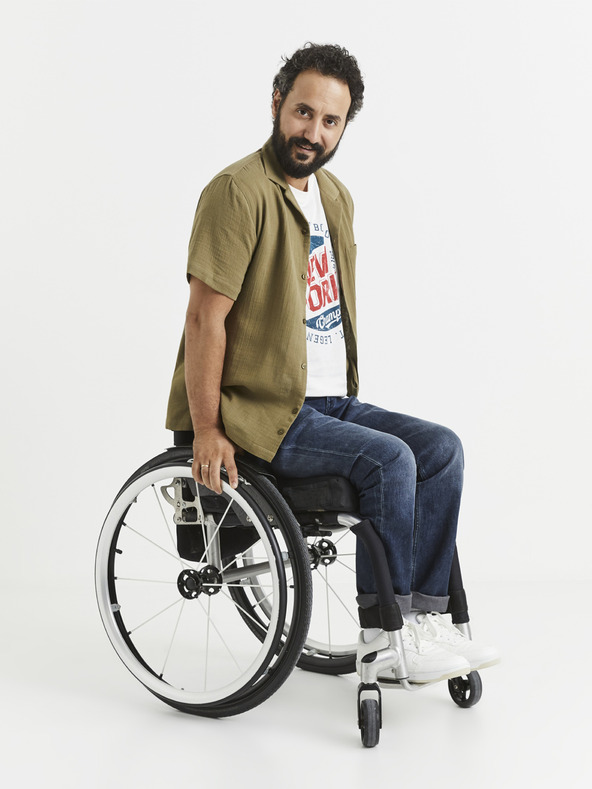 Celio Kaki moška srajca z žepom Celio