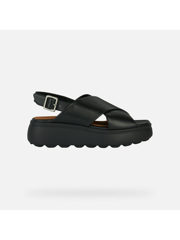 Geox Črni ženski sandali Geox Spherica EC4.1 S