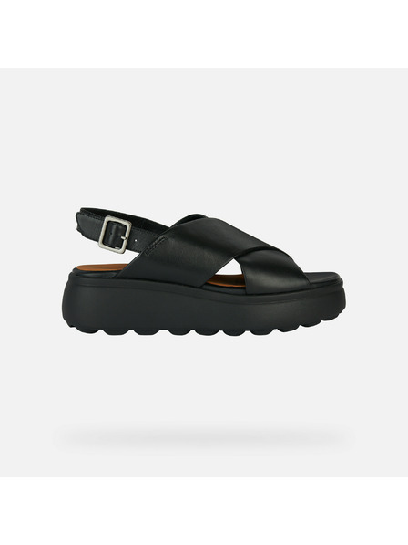 Geox Črni ženski sandali Geox Spherica EC4.1 S