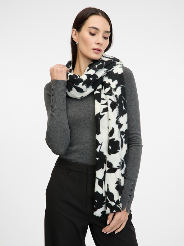 Orsay Črn ženski vzorčast šal ORSAY