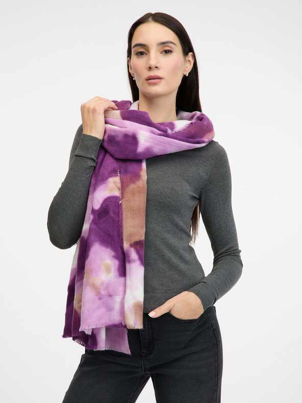 Orsay Vijoličen ženski vzorčasti šal ORSAY