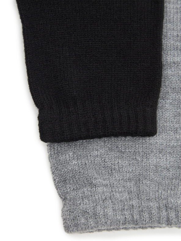 Orsay Črne in sive ženske rokavice 2 kom ORSAY