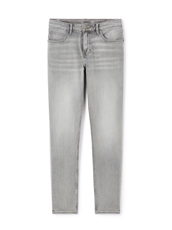 Celio Sive moške tanke kavbojke Foslim