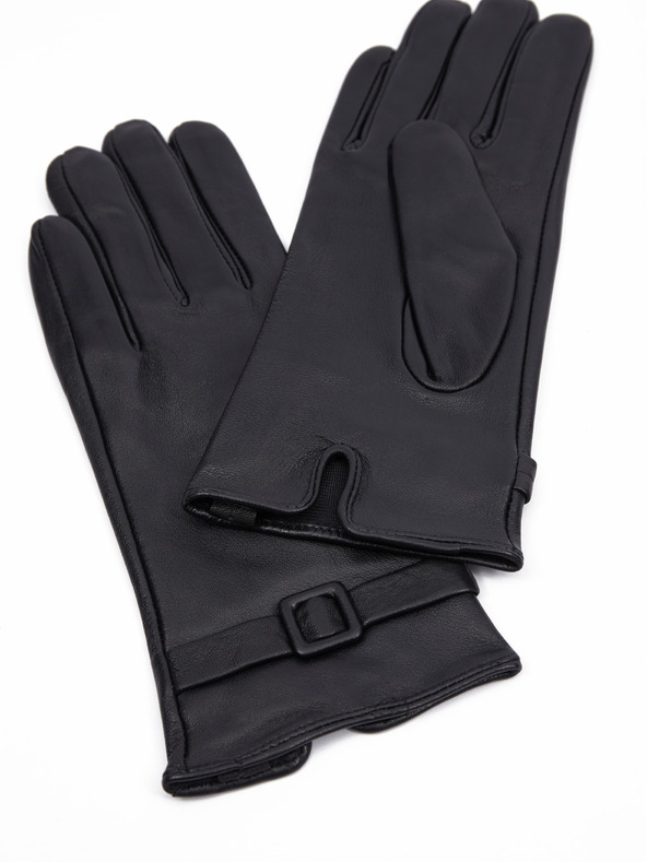Orsay Črne ženske usnjene rokavice ORSAY