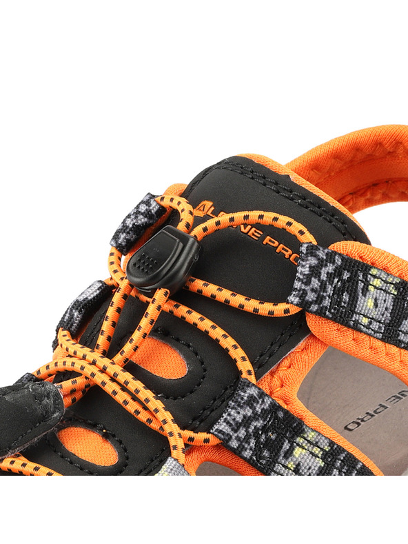 ALPINE PRO Oranžno-črni otroški poletni sandali ALPINE PRO GASTER