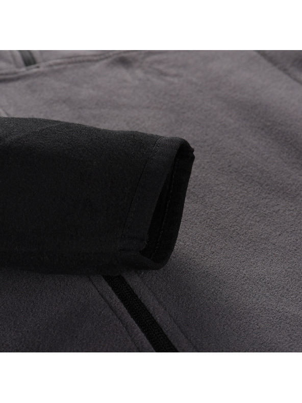 ALPINE PRO Črna moška jopa s kapuco iz flisa ALPINE PRO GRES