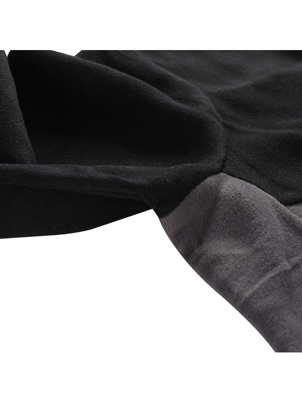 ALPINE PRO Črna moška jopa s kapuco iz flisa ALPINE PRO GRES