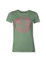 ALPINE PRO Zelena ženska majica s potiskom ALPINE PRO ECCA