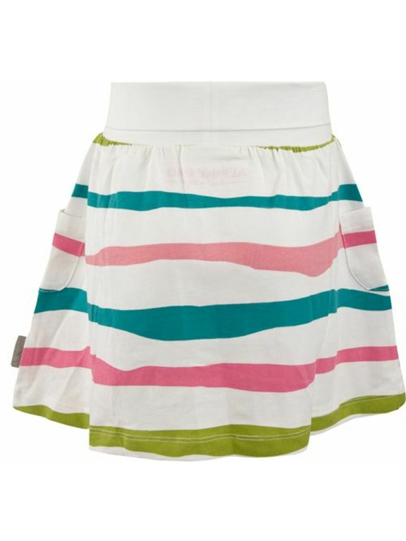 ALPINE PRO Belo dekliško črtasto krilo ALPINE PRO Owelo