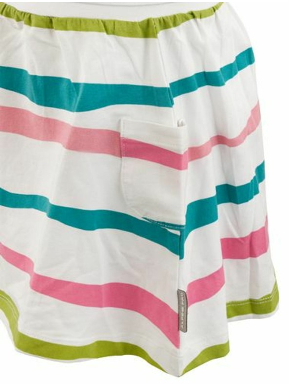 ALPINE PRO Belo dekliško črtasto krilo ALPINE PRO Owelo