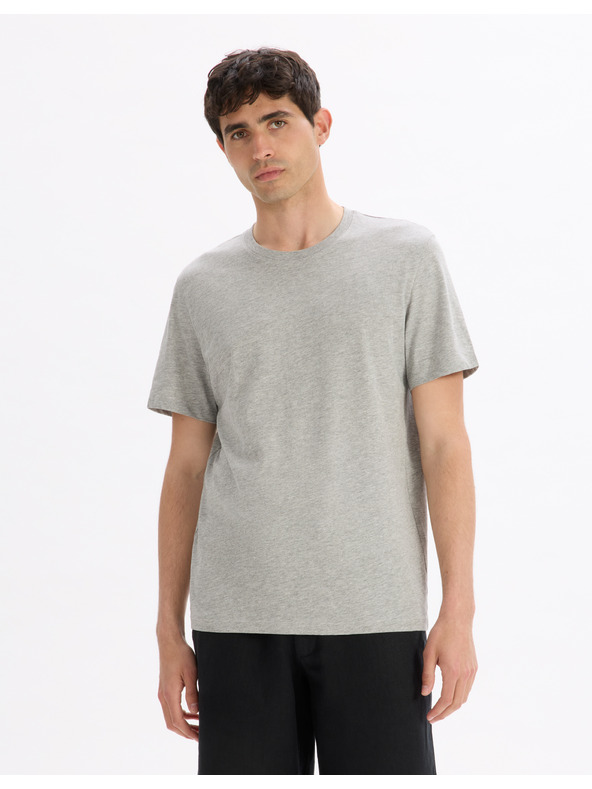 Celio Svetlo siva osnovna majica Celio Tebase