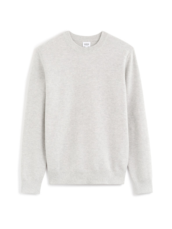 Celio Svetlo siv moški pulover Celio Bepic