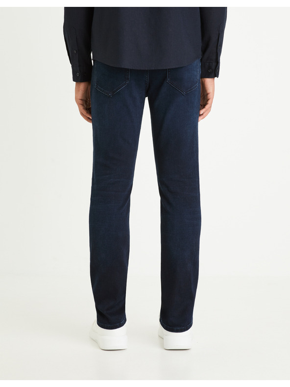 Celio Temno modre moške kavbojke Celio C15 ravnega kroja