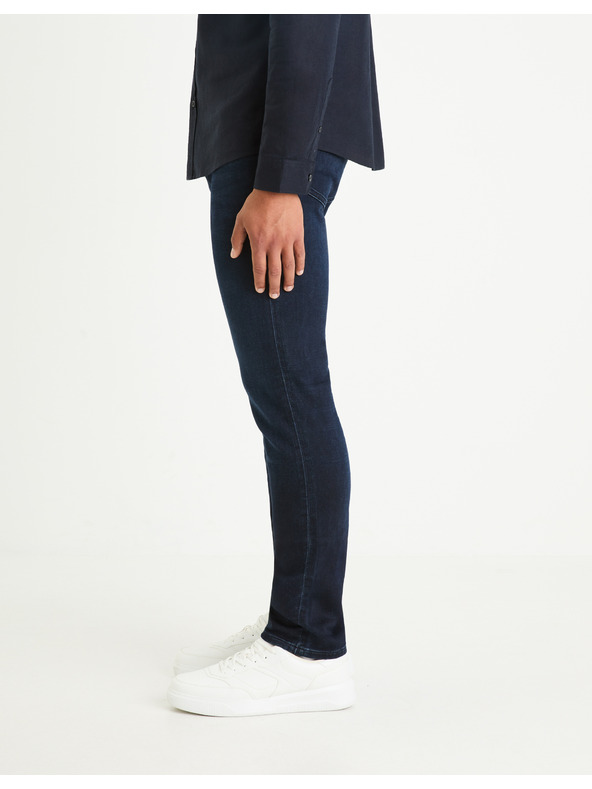 Celio Temno modre moške kavbojke Celio C15 ravnega kroja