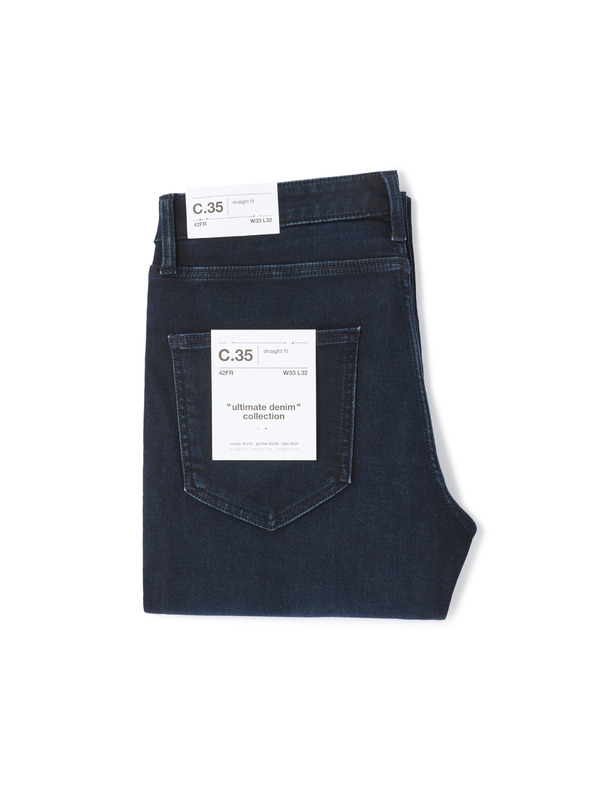 Celio Temno modre moške kavbojke Celio C15 ravnega kroja