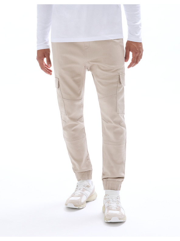 Celio Bež moške tovorne hlače Celio Cokit4