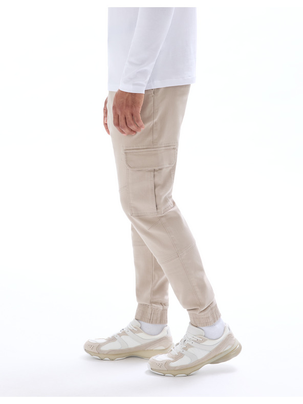 Celio Bež moške tovorne hlače Celio Cokit4