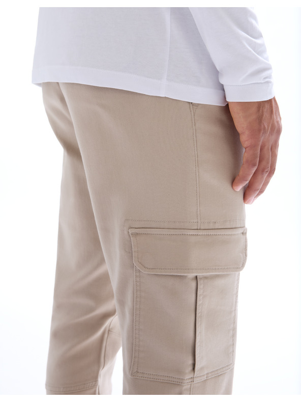 Celio Bež moške tovorne hlače Celio Cokit4