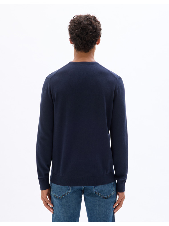 Celio Temno moder moški pulover Celio Decoton