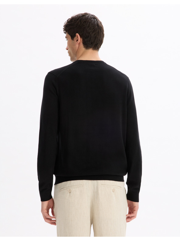 Celio Moški črni pulover Celio Decoton