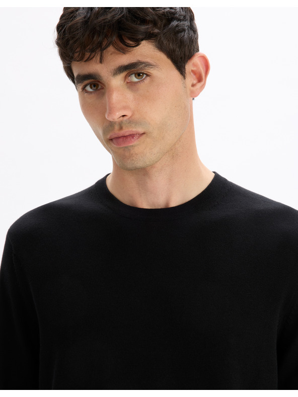 Celio Moški črni pulover Celio Decoton