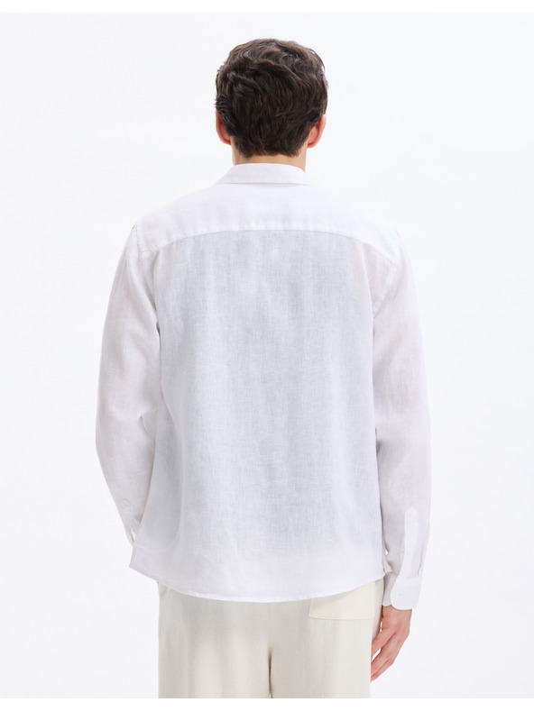 Celio Bela moška lanena srajca Celio Daflix