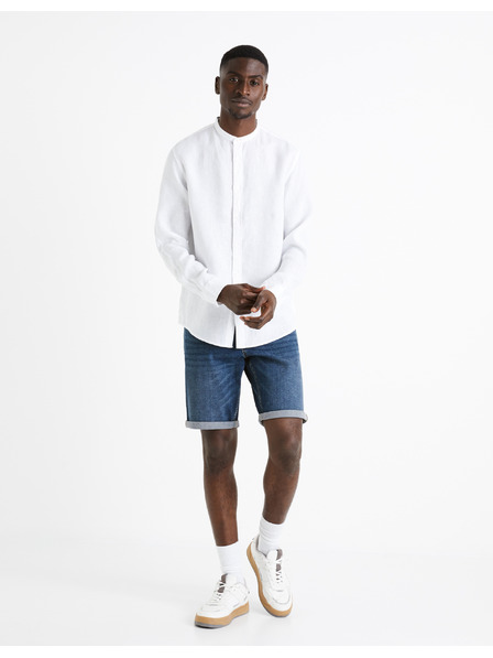Celio Bela moška lanena srajca Celio Damaolin