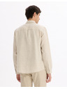 Celio Kremasta moška lanena majica Celio Daflix