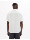 Celio Bela moška lanena majica Celio Damarlin