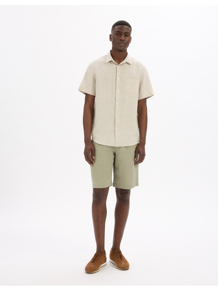 Celio Kremasta moška lanena srajca Celio Damarlin