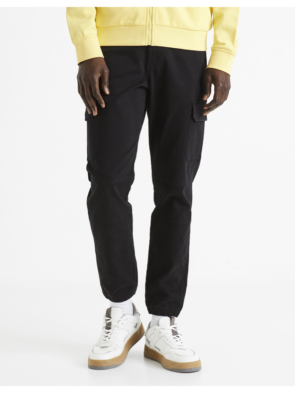 Celio Črne moške tovorne hlače Celio Dolyte