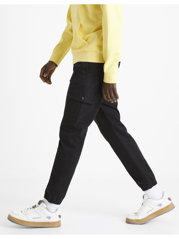 Celio Črne moške tovorne hlače Celio Dolyte