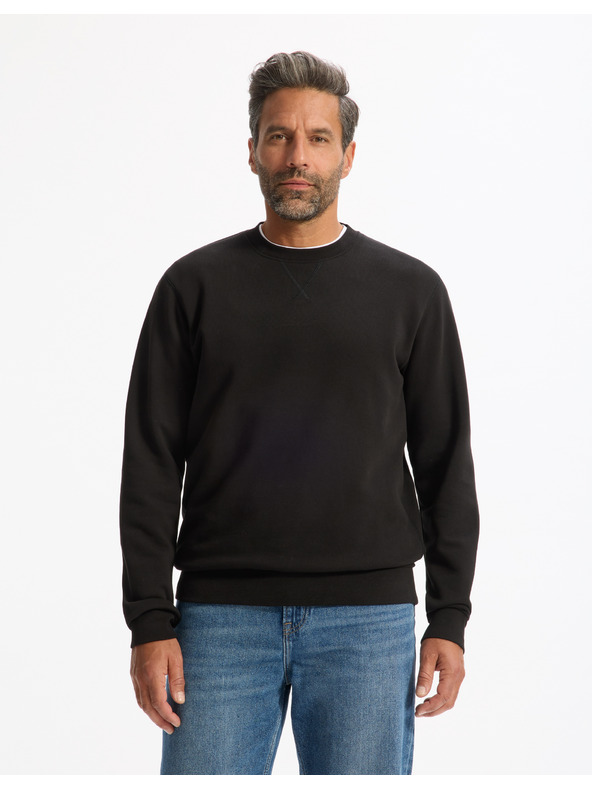 Celio Črna moška majica s kapuco Celio Feseven