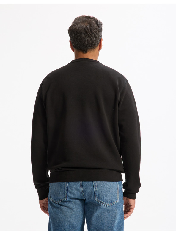 Celio Črna moška majica s kapuco Celio Feseven