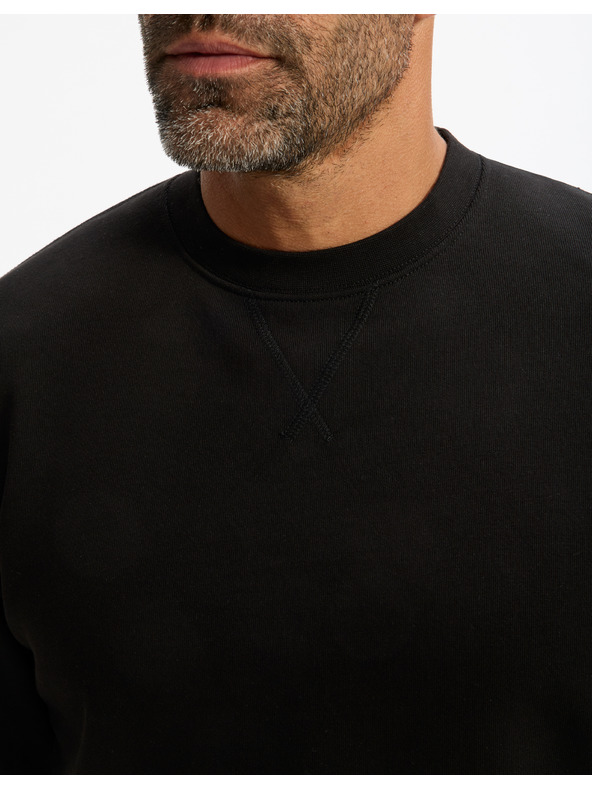 Celio Črna moška majica s kapuco Celio Feseven