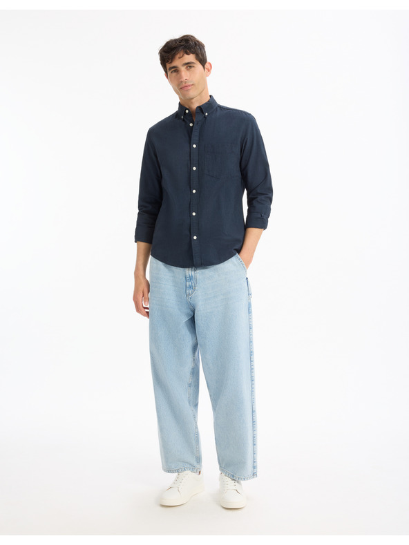 Celio Temno modra moška srajca Celio Daxford