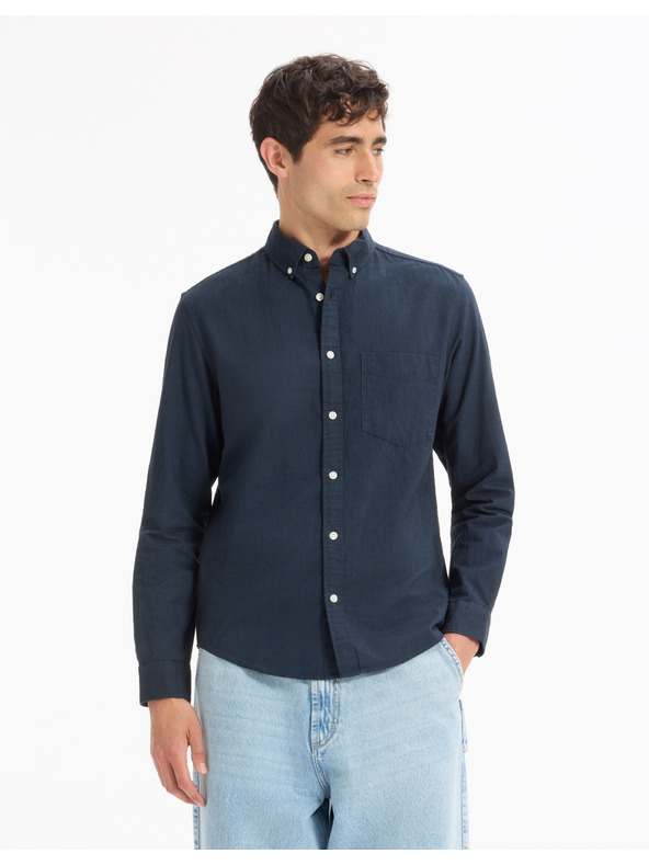 Celio Temno modra moška srajca Celio Daxford
