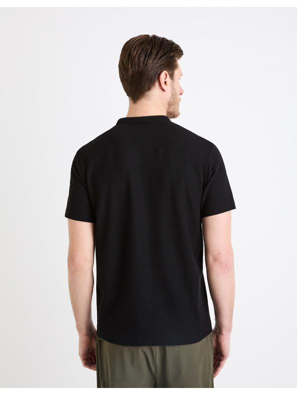 Celio Črna moška osnovna polo majica Celio Gesohel