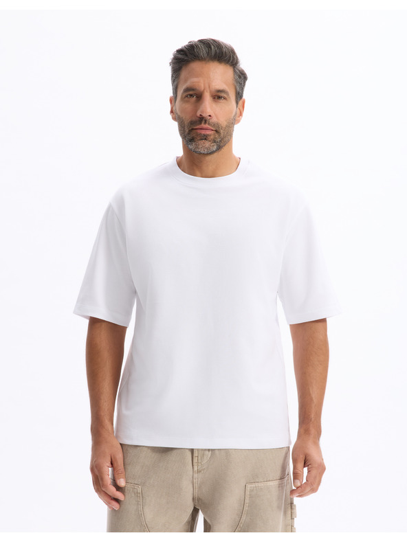 Celio Bela moška majica Celio Gehem