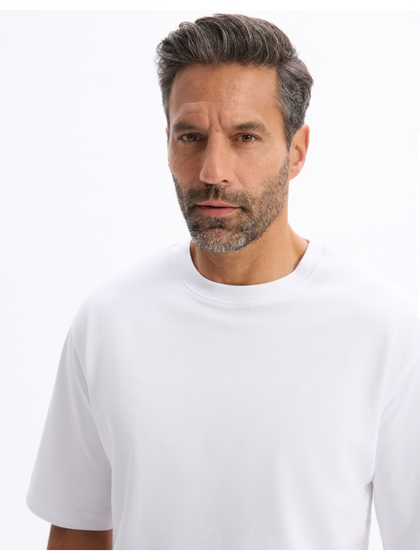 Celio Bela moška majica Celio Gehem