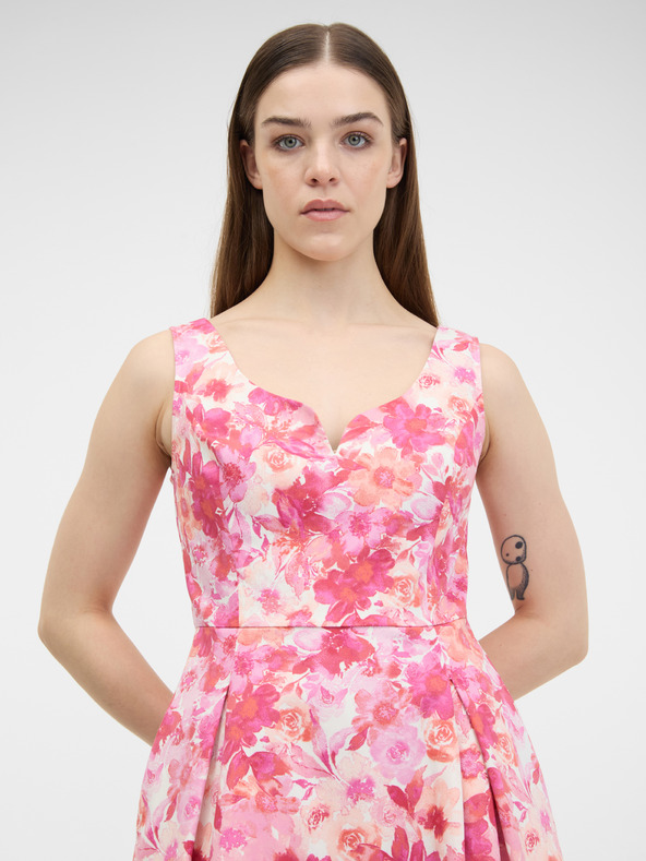 Orsay Roza ženska cvetlična obleka ORSAY