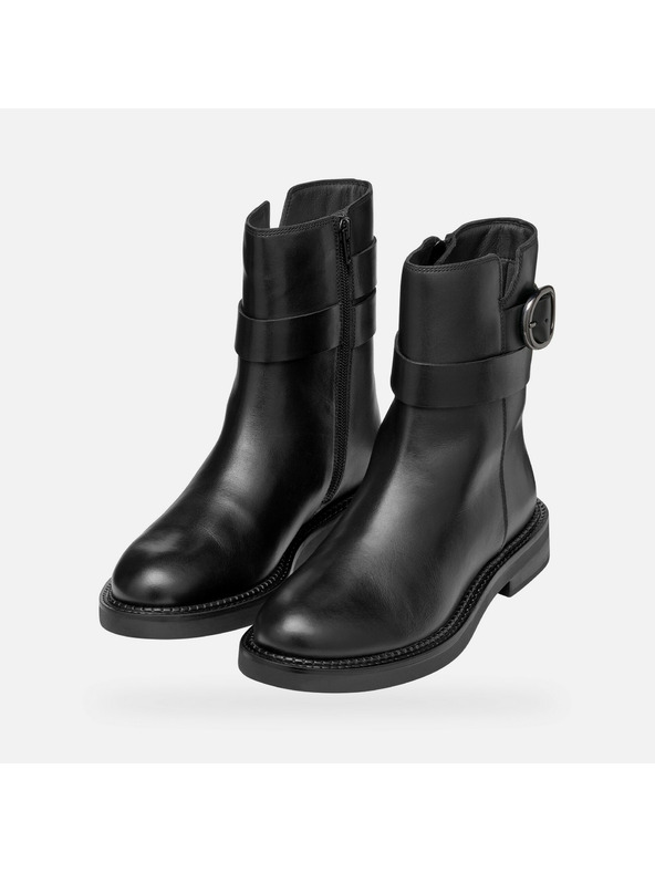 Geox Črni ženski gležnjarji Geox Serilda