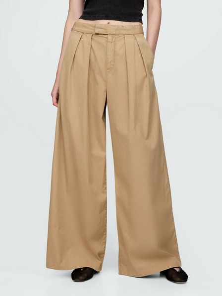 GAP Nagubane keperjeve khaki hlače High Rise wide-leg GAP
