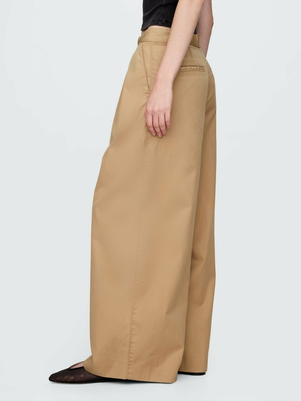 GAP Nagubane keperjeve khaki hlače High Rise wide-leg GAP