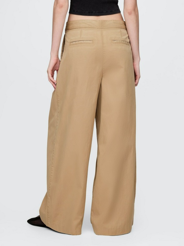 GAP Nagubane keperjeve khaki hlače High Rise wide-leg GAP