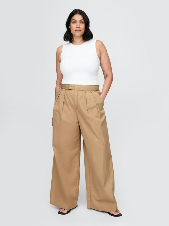 GAP Nagubane keperjeve khaki hlače High Rise wide-leg GAP