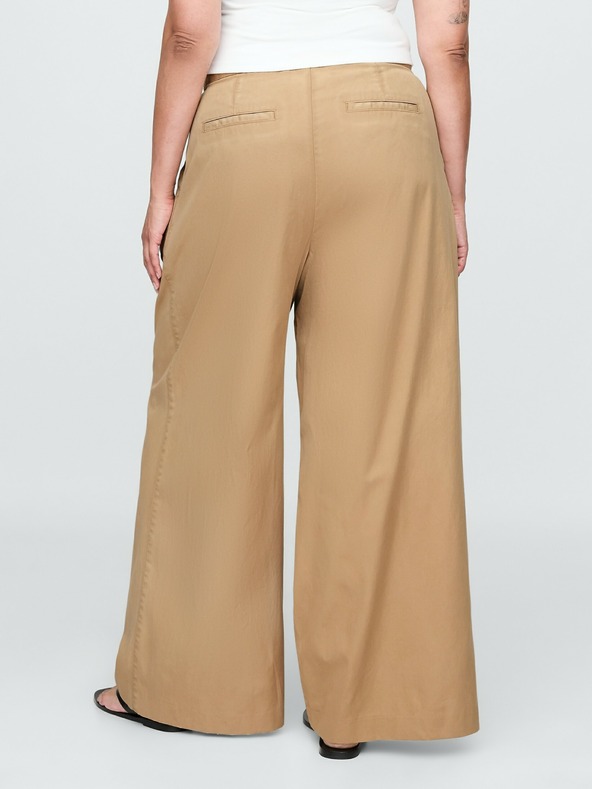 GAP Nagubane keperjeve khaki hlače High Rise wide-leg GAP