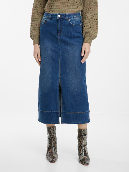 Orsay Temno modro žensko maksi krilo iz denima ORSAY